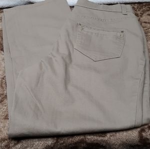 Christopher and Banks khaki colored jeans